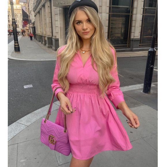 BLOGGER'S FAVE! Zara Barbie Pink Short Dress NWT - Picture 10 of 16